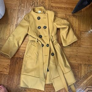 Mustard Kate Spade Wool Coat